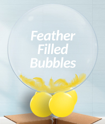 Personalised Feather Filled Bubble Balloons | Party Save Smile